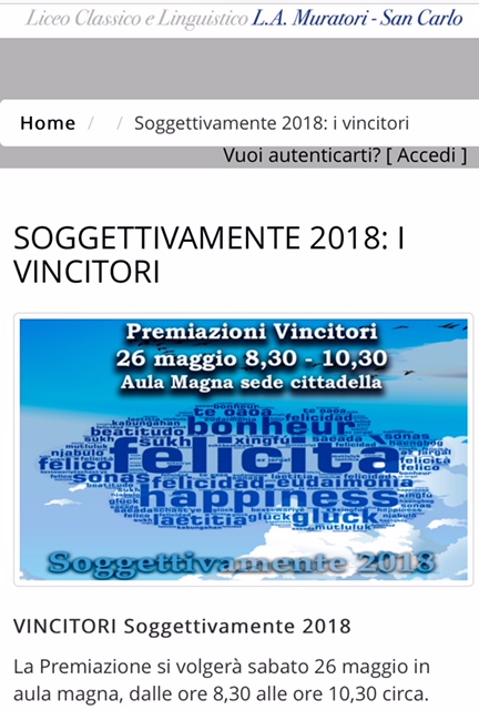 San Carlo: la premiazione del concorso