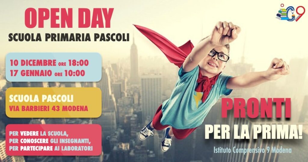 OPEN DAY SCUOLA PRIMARIA PASCOLI - A.S. 26/27